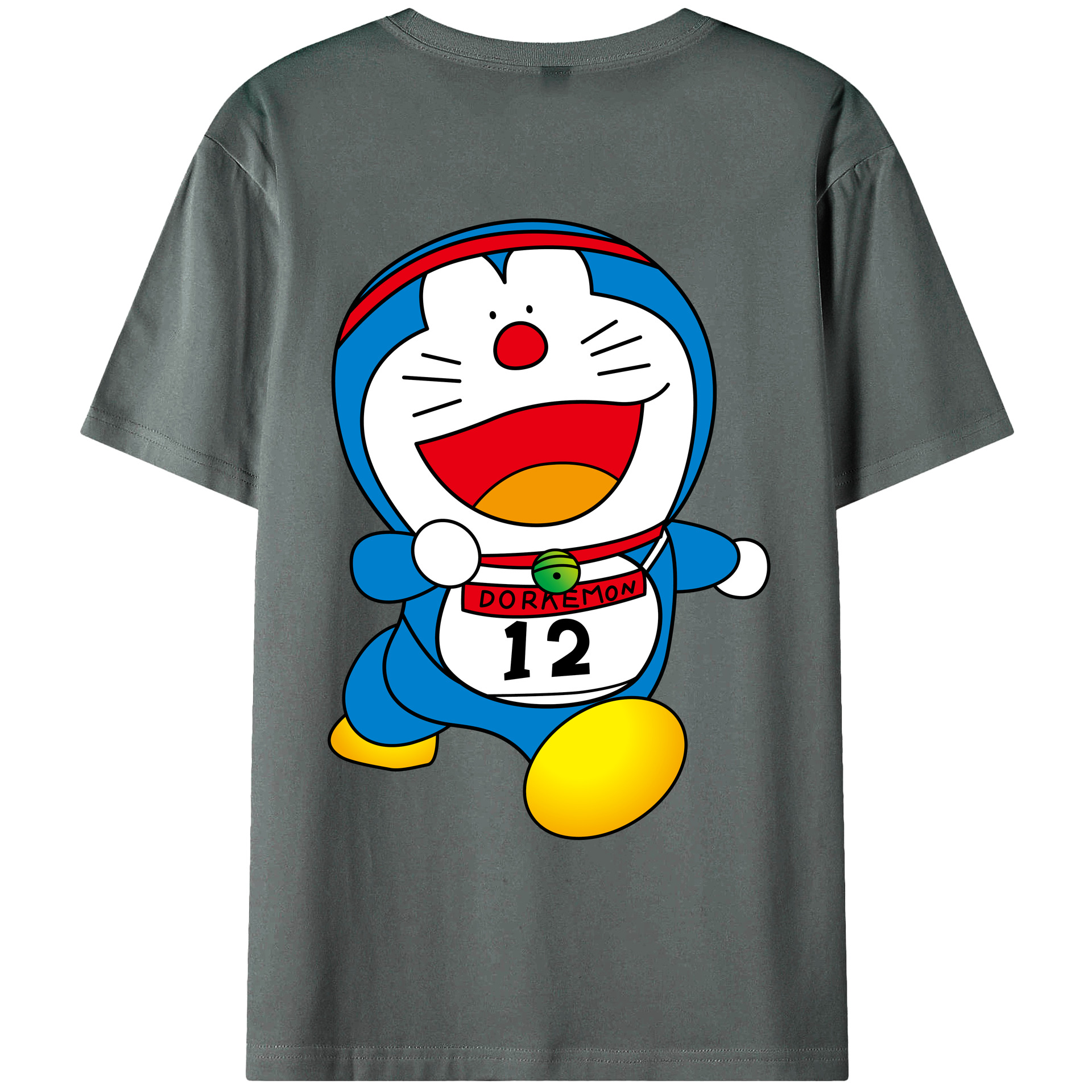 （画像用） ドラえもん Doraemon 綿100％ メンズ半袖Tシャツ（バックプリント） 通気性